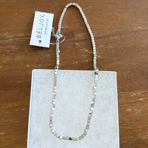 beljoy silver beaded necklace